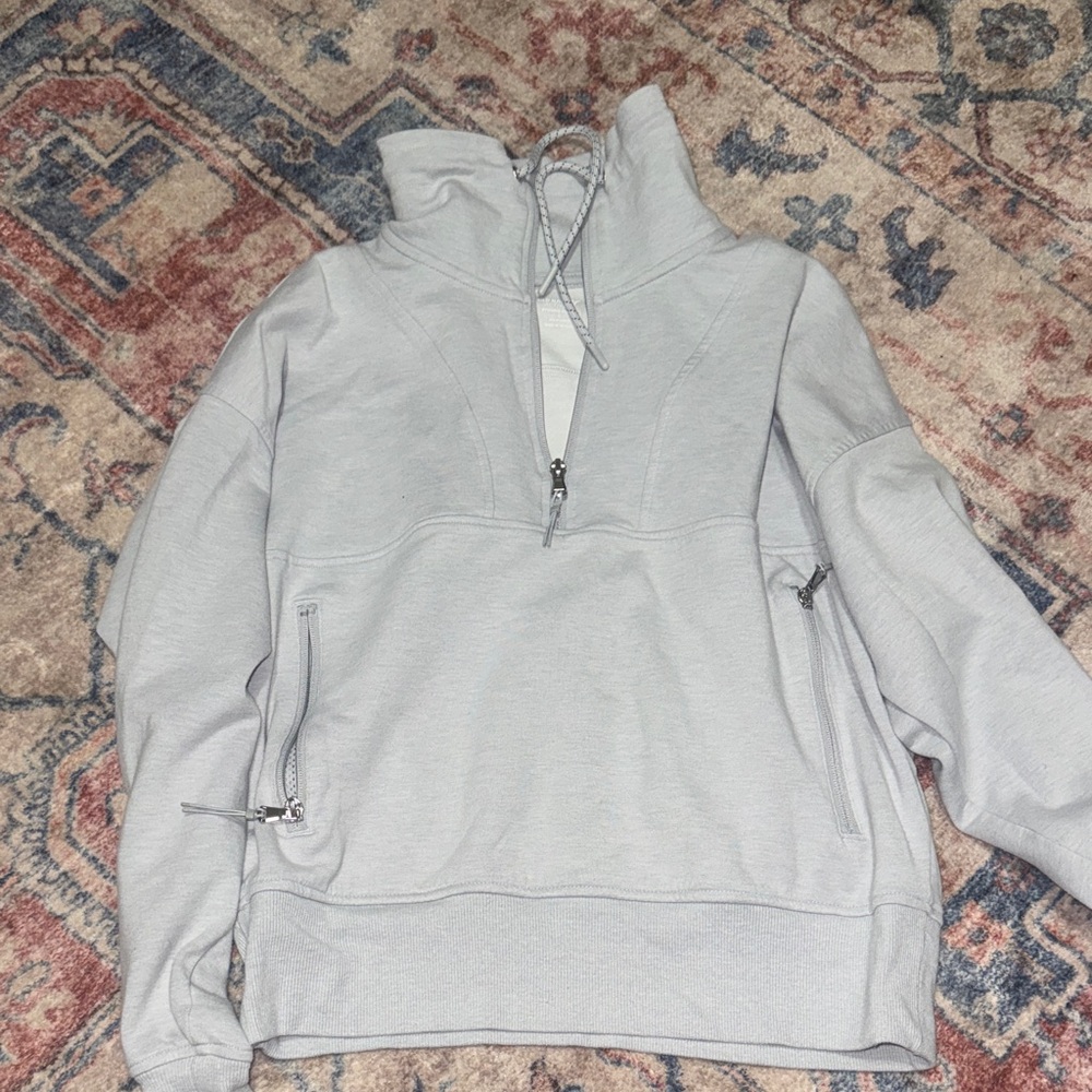 Old Navy Gray Half-Zip Sweatshirt